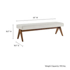 Modway Lyra 63" Fabric Upholstered Bench