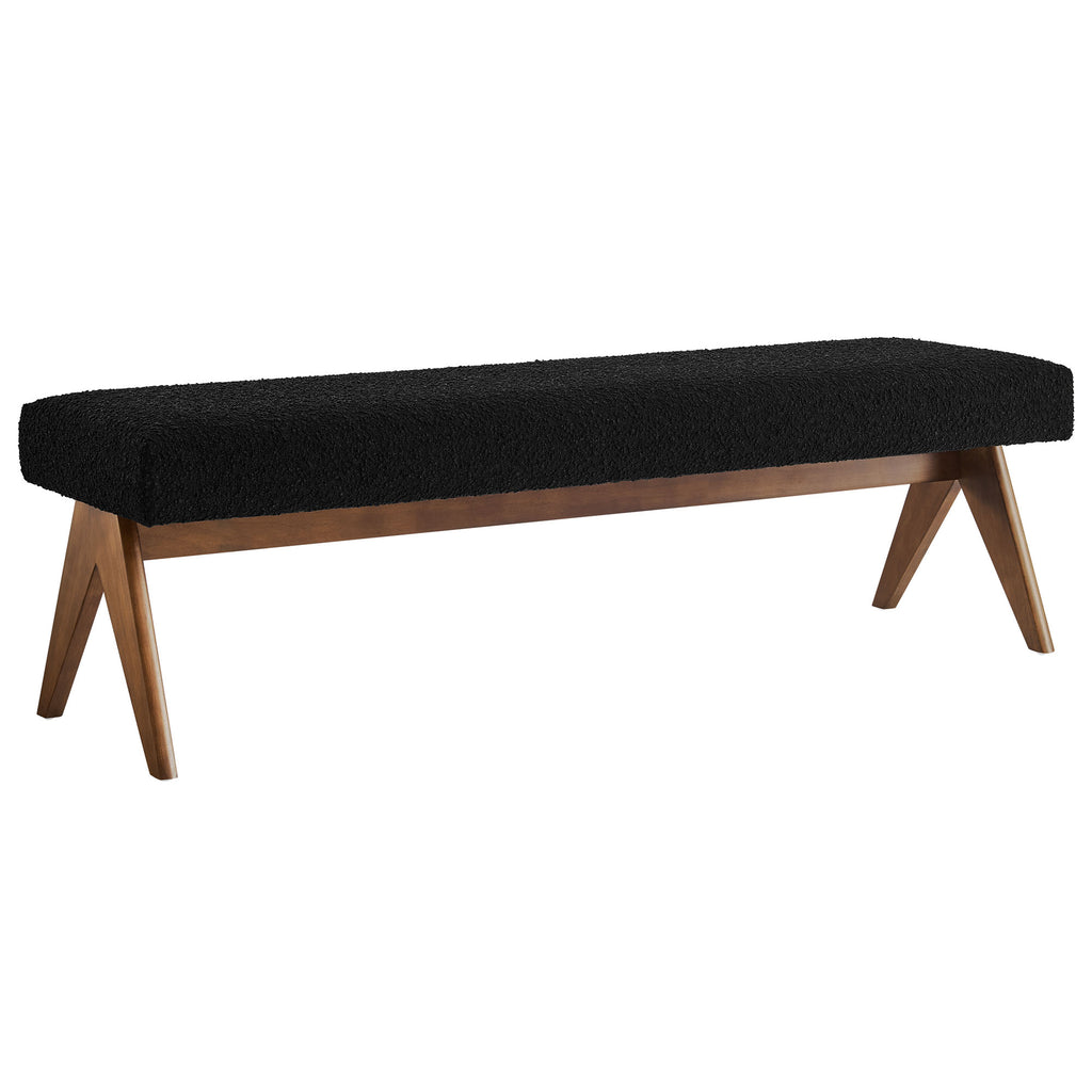 Modway Lyra 63" Boucle Upholstered Bench  