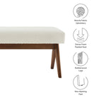 Modway Lyra 63" Boucle Upholstered Bench