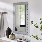 Modway Emmeline Scalloped Rectangle Wall Mirror