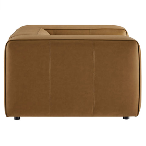 Modway Auren Upholstered Vegan Leather Modular Armchair  