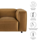 Modway Auren Upholstered Vegan Leather Modular Armchair