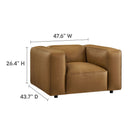 Modway Auren Upholstered Vegan Leather Modular Armchair