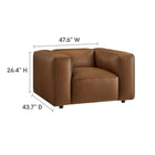 Modway Auren Upholstered Vegan Leather Modular Armchair
