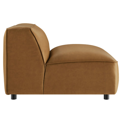 Modway Auren Upholstered Vegan Leather Modular Armless Chair  