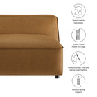 Modway Auren Upholstered Vegan Leather Modular Armless Chair