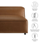 Modway Auren Upholstered Vegan Leather Modular Armless Chair