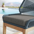Modway Wellspring Outdoor Patio Teak and Rope Counter Stool