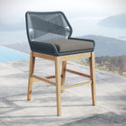 Modway Wellspring Outdoor Patio Teak and Rope Counter Stool