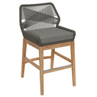 Modway Wellspring Outdoor Patio Teak and Rope Counter Stool  