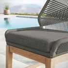 Modway Wellspring Outdoor Patio Teak and Rope Counter Stool