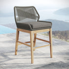 Modway Wellspring Outdoor Patio Teak and Rope Counter Stool