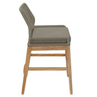 Modway Wellspring Outdoor Patio Teak and Rope Counter Stool