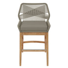 Modway Wellspring Outdoor Patio Teak and Rope Counter Stool