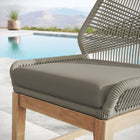 Modway Wellspring Outdoor Patio Teak and Rope Counter Stool