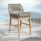 Modway Wellspring Outdoor Patio Teak and Rope Counter Stool