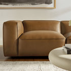 Modway Auren 5-Piece Upholstered Vegan Leather Modular L-Shaped Sofa