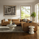 Modway Auren 5-Piece Upholstered Vegan Leather Modular L-Shaped Sofa