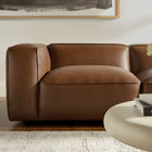 Modway Auren 5-Piece Upholstered Vegan Leather Modular L-Shaped Sofa