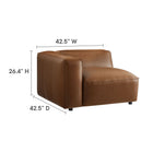 Modway Auren 5-Piece Upholstered Vegan Leather Modular L-Shaped Sofa