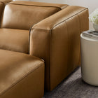 Modway Auren 5-Piece Upholstered Vegan Leather Modular U-Shaped Sofa