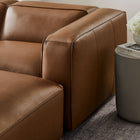 Modway Auren 5-Piece Upholstered Vegan Leather Modular U-Shaped Sofa