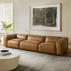Modway Auren 3-Piece Upholstered Vegan Leather Modular Sofa