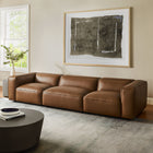 Modway Auren 3-Piece Upholstered Vegan Leather Modular Sofa