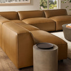 Modway Auren 5-Piece Upholstered Armless L-Shaped Vegan Leather Modular Sofa