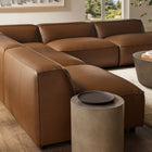 Modway Auren 5-Piece Upholstered Armless L-Shaped Vegan Leather Modular Sofa