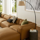 Modway Auren 6-Piece Upholstered Vegan Leather Modular Sofa