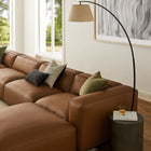 Modway Auren 6-Piece Upholstered Vegan Leather Modular Sofa