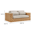 Modway Thames 4-Piece Outdoor Patio Wicker Outdoor Patio Rattan Furniture Set