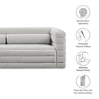 Modway Relle Channel Tufted Boucle Upholstered Sofa