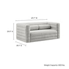 Modway Relle Channel Tufted Boucle Upholstered Loveseat