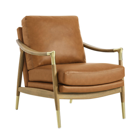 Modway Langford Vegan Leather Accent Armchair  