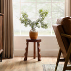 Modway Sorrel Carved Wood Stool