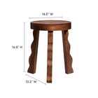Modway Sorrel Carved Wood Stool