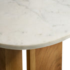 Modway Tarin Acacia Wood and Marble Side Table