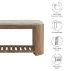 Modway Ashby 45" Geometric Upholstered Bench