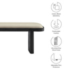 Modway Iver 43" Upholstered Wood Accent Bench