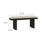Modway Iver 43" Upholstered Wood Accent Bench