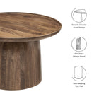 Modway Holloway 30" Round Wood Coffee Table