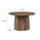 Modway Holloway 30" Round Wood Coffee Table