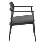Modway Aeris Stackable Outdoor Patio Aluminum Dining Armchair Set of 2