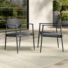Modway Aeris Stackable Outdoor Patio Aluminum Dining Armchair Set of 2