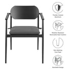 Modway Aeris Stackable Outdoor Patio Aluminum Dining Armchair Set of 2
