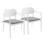 Modway Aeris Stackable Outdoor Patio Aluminum Dining Armchair Set of 2