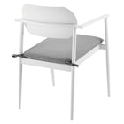 Modway Aeris Stackable Outdoor Patio Aluminum Dining Armchair Set of 2