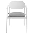 Modway Aeris Stackable Outdoor Patio Aluminum Dining Armchair Set of 2